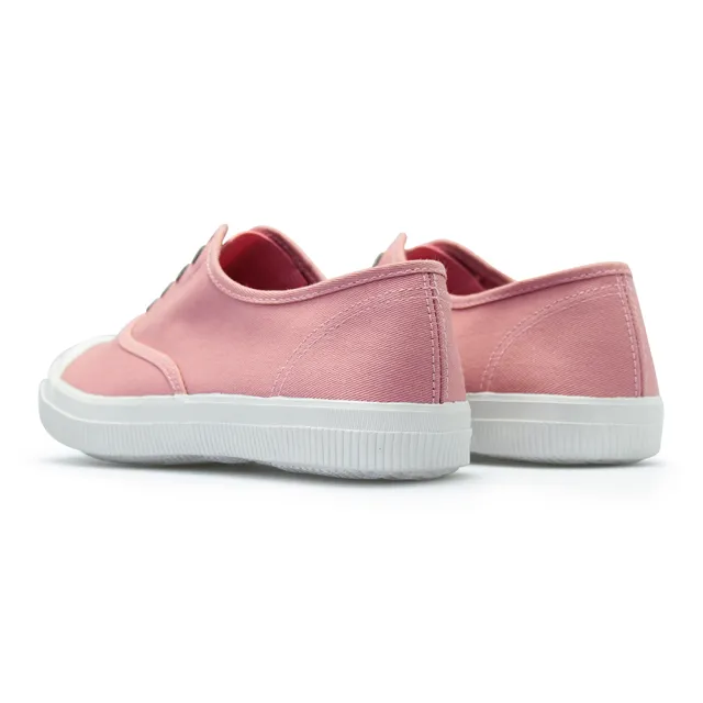 【FUFA Shoes 富發牌】素面懶人鬆緊休閒鞋-粉 1A43 大尺碼女鞋(女鞋/女懶人鞋/帆布鞋/布鞋)