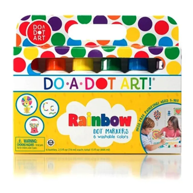 【美國Do A Dot Art!】點點畫筆：6入彩虹色(美國各大幼兒園指定繪畫用具)