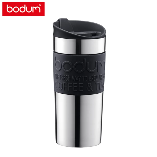 【Bodum】雙層不鏽鋼隨行杯350cc-黑