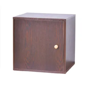 【hoi! 好好生活】自由組合式收納置物櫃-方形箱棕色