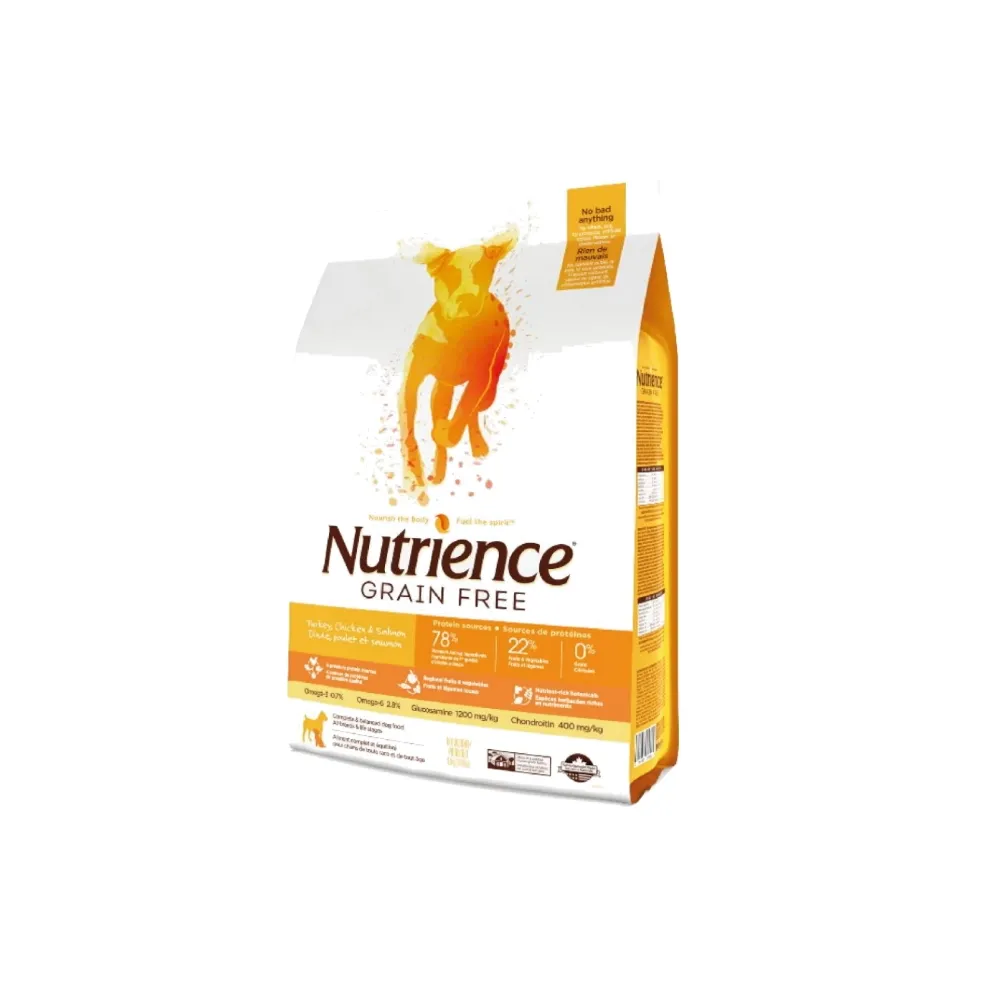 【Nutrience 紐崔斯】GRAIN FREE無穀養生犬-火雞肉+雞肉+鯡魚 2.5kg(狗糧、狗飼料、犬糧)