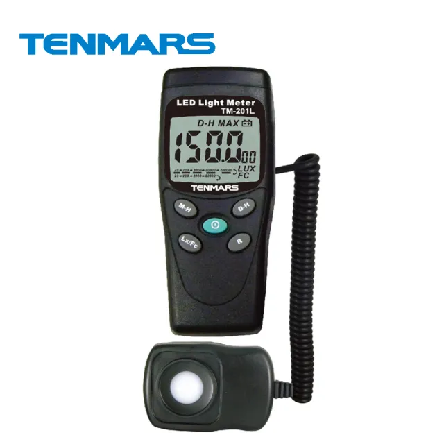 Tenmars 泰瑪斯】數位照度計TM-201(過載顯示/低電壓顯示/自動關機省電