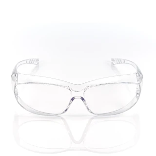 【Z-POLS】防霧升級款Z06可包覆眼鏡於內設計 全透明PC防爆鏡片抗UV400防風防飛沫防疫眼鏡(有無近視皆可用)