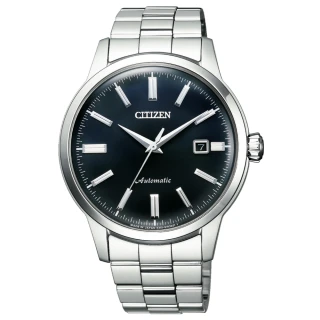 【CITIZEN 星辰】卓越品味 時尚機械錶-銀x藍/41mm(NK0000-95L)
