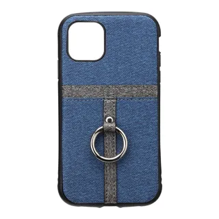 【iJacket】iPhone 11/11 Pro/11 Pro Max 指環口袋 雙料防撞 手機殼(藍)