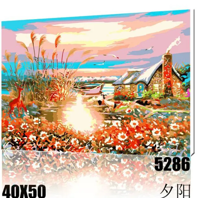 【半島良品】DIY手繪數字彩繪油畫.掛畫-79款選(掛畫 DIY 彩繪 可愛 壁畫 同樂 油畫)