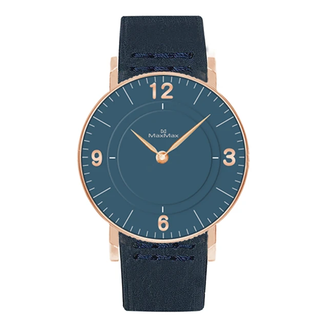 【Max Max】質感超薄極簡面盤手錶-藍44mm(MAS7039-4)