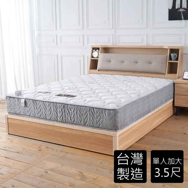 【時尚屋】海曼天絲硬式3.5尺加大單人獨立筒床墊BD81-10-3.5(免運費 免組裝 台灣製)