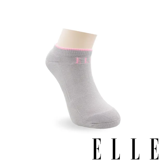 【ELLE】隱形運動短襪-淺灰(運動襪/隱形襪/女襪/慢跑襪)