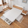 【時尚屋】芬蘭5尺床箱型4件組-床箱+床底+床頭櫃+床墊(免運費 免組裝 臥室系列)
