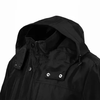 【ROBERTA 諾貝達】保暖百搭 內刷毛夾克外套(黑色)
