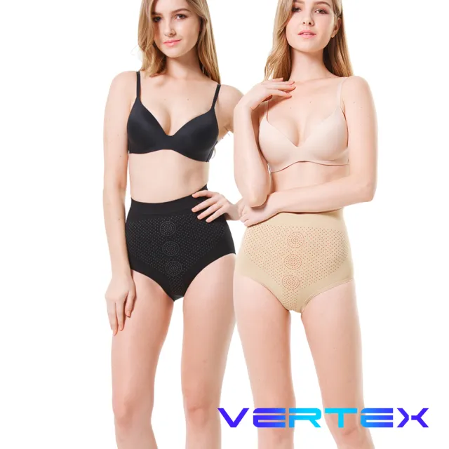 【VERTEX】限時買1送1-遠紅外線電氣石暖宮護腰生理內褲(黑/膚)