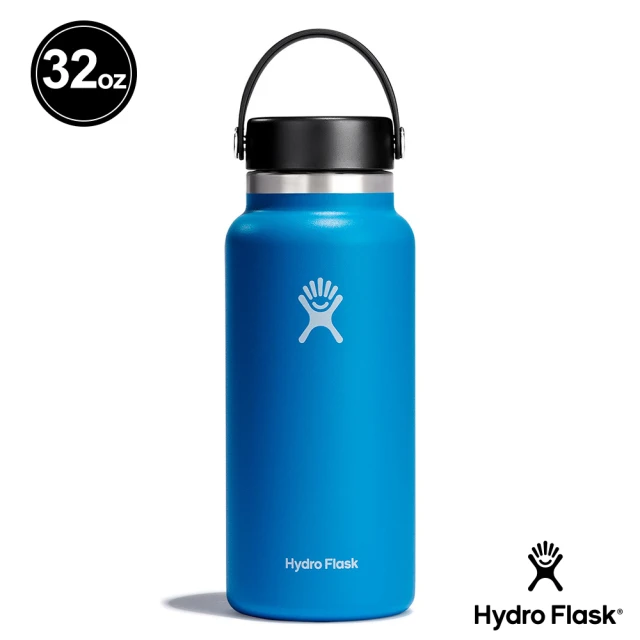 【Hydro Flask】32oz/946ml 寬口提環保溫杯(海洋藍)(保溫瓶)