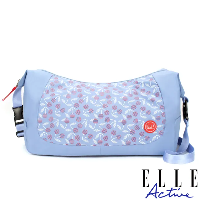 【ELLE active】法式櫻桃系列-肩背側背多用包-深藍色