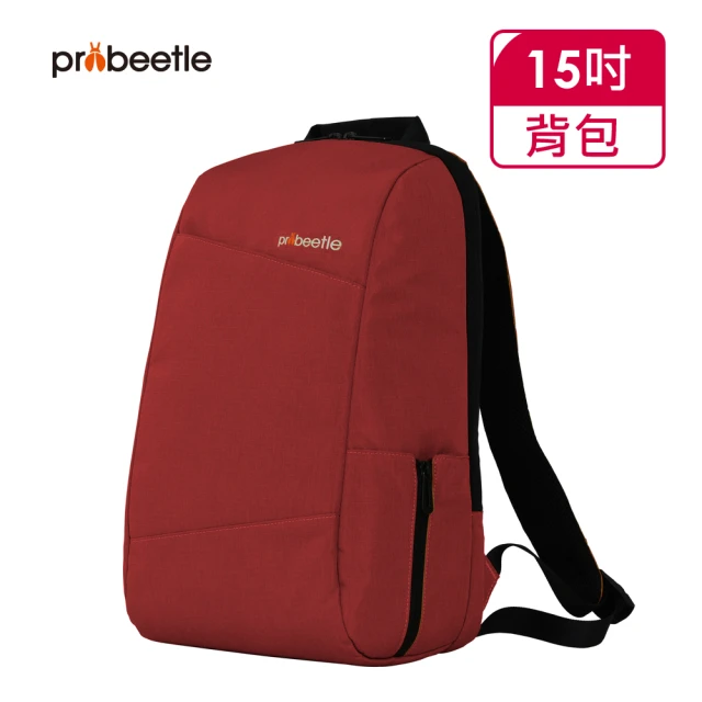 Probeetle 波比多 15吋 日系休閒後背包(紅色)