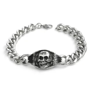 【GIUMKA】新年禮物．開運．骷髏頭手鍊(銀色款)