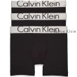 【Calvin Klein】男時尚CK寬腰帶黑色四角修飾內著3件組-網(預購)