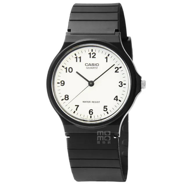 【CASIO 卡西歐】卡西歐薄型中性石英錶-白面(MQ-24-7B)