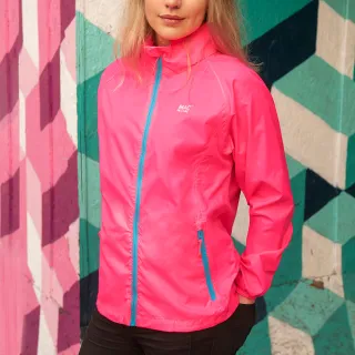 【MAC IN A SAC】中性款輕巧袋著走防水透氣外套(MNS089螢光粉/輕量/收納體積小/戶外/休閒)
