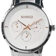 【MANGO】都會雅痞時尚腕錶(白色/43mm)