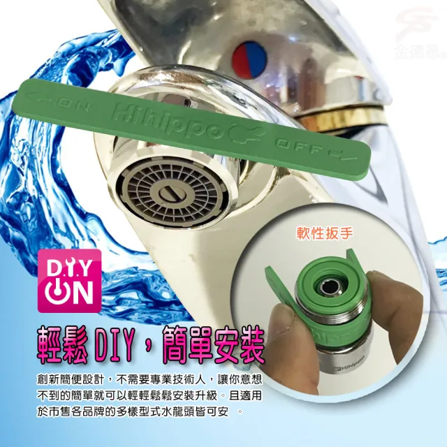 【金德恩】氣泡型出水可調式省水器HP1055(省水/水龍頭/節水)