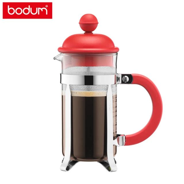 【Bodum】CAFFETTIERA 法式濾壓壺350cc-紅