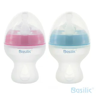 【Basilic 貝喜力克】寬口徑矽膠奶瓶250ml-粉紅(S奶嘴)