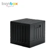 【livinbox 樹德】CARGO貨櫃收納椅-小 1入 FB-3232(輕工業風/可堆疊/可折疊/上開式/收納箱)