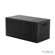 【livinbox 樹德】CARGO貨櫃收納椅 2入 FB-6432B(輕工業風/可堆疊/可折疊/上開式/收納箱)