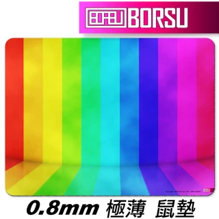 【BORSU】極薄鼠墊_UNIQUE_虹彩式樣5(台灣製 滑鼠墊 彩色 耐用 繽紛 彩虹)