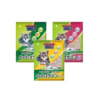 【日本FOR CAT】變色凝結紙貓砂 6.5-7L*2包組(紙砂)