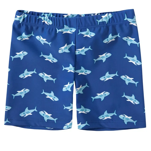 【Playshoes】抗UV防曬短袖兩件組兒童泳裝-鯊魚(認證UPF50 泳衣+泳褲)