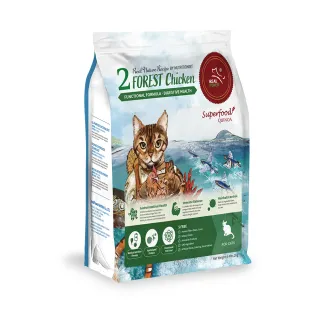 【Real Power 瑞威】天然平衡貓糧2號 森林燉雞 腸胃健康配方 2kg(全齡貓 貓乾糧 貓飼料 SNQ)