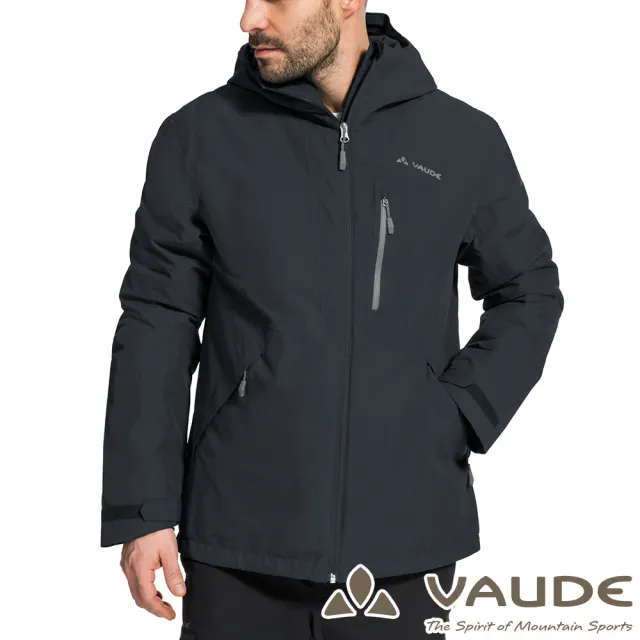 【VAUDE】男款防風科技保溫棉保暖外套(VA-41563深灰/舖棉/環保透氣/風衣)