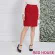 【RED HOUSE 蕾赫斯】金蔥合身窄裙(紅色)