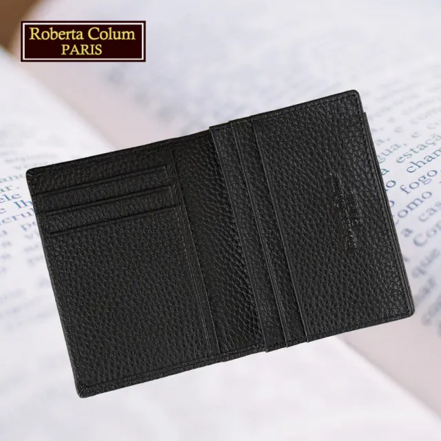【Roberta Colum】諾貝達專櫃名片夾 進口牛皮名片夾 名片收納夾(25009-2咖啡色)