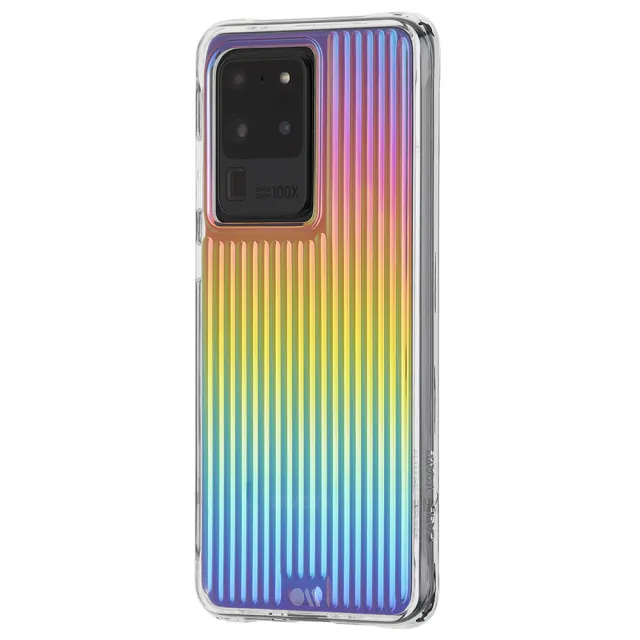 【CASE-MATE】Samsung Galaxy S20 Ultra Tough Groove Iridescent 強悍防摔手機保護殼 - 彩虹波浪