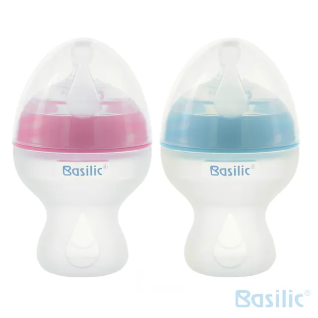 【Basilic 貝喜力克】寬口徑矽膠奶瓶250ml-兩入組(S奶嘴)