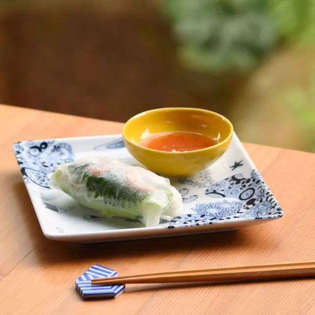 【日本 Natural69】波佐見燒 CocoMarine系列 方形淺盤 陶瓷盤 菜盤 沙拉盤 水果盤 17cm(日本製)
