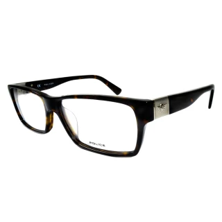 【POLICE】義大利經典個性粗框光學眼鏡(黑/琥珀 POV1772-0722)