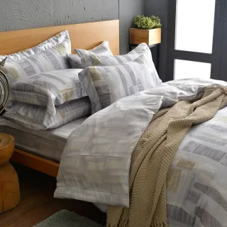 【寶松ROYALCOVER】60支天絲萊賽爾三件式床包枕套組 簡約格紋(雙人)