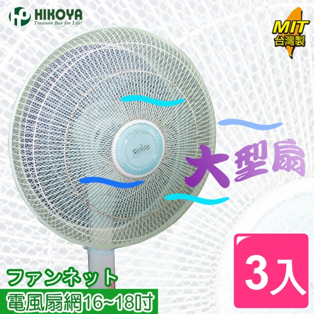 HIKOYA 和彥家 電風扇防塵防護網16-18〞-大型扇(3入)