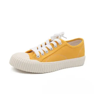 【E&B】個性經典厚底帆布餅乾鞋(黃)