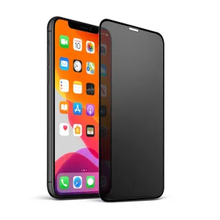 【T.G】iPhone 11 Pro Max/Xs Max 超強二合一防窺+霧面9H滿版鋼化玻璃保護貼(防爆防指紋)
