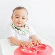 【美國ezpz】mini mat迷你餐盤+餐墊：珊瑚紅(FDA認證矽膠、防掀倒寶寶餐具)