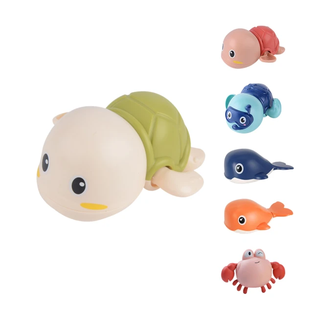 【JoyNa】兒童洗澡玩具 小動物發條玩具(5隻入)