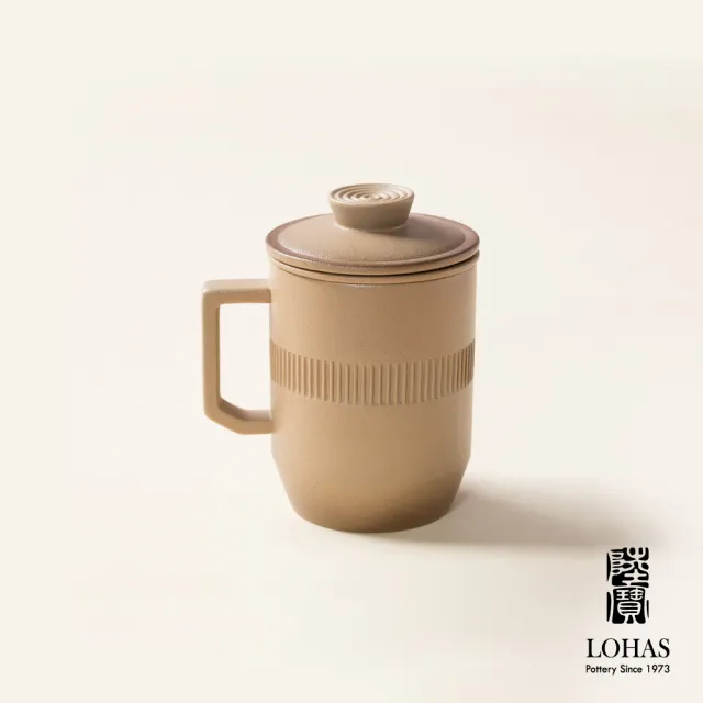 【LohasPottery 陸寶】合意蓋杯(茶杯 陶瓷杯 辦公杯 禮盒組)