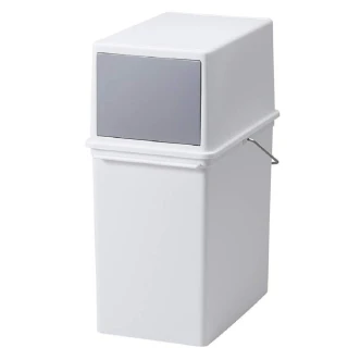 【日本 LIKE IT】前開式可堆疊垃圾桶17L - 純白色