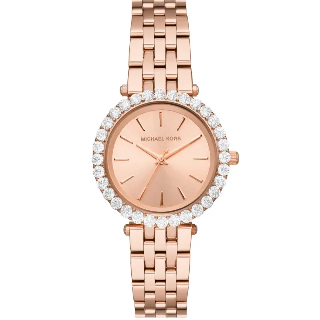 【Michael Kors】花漾晶亮鑽錶實體門市服務 手錶 禮物(MK4514)