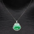 【雅紅珠寶】天然翠綠翡翠項鍊-彌勒佛